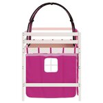 vidaXL Lit mezzanine enfants avec tunnel sans matelas rose 90x200 cm