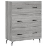 vidaXL Buffet sonoma gris 69 5x34x90 cm bois d'ingénierie
