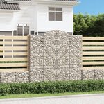 vidaXL Paniers à gabions arqués 11 Pièces 200x50x200/220 cm Fer galvanisé