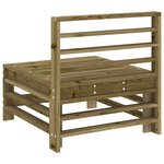 vidaXL Canapé central de jardin bois de pin imprégné