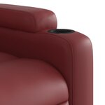 vidaXL Fauteuil inclinable électrique Rouge bordeaux Similicuir