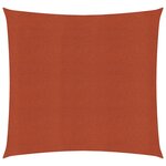 vidaXL Voile d'ombrage 160 g/m² Terre cuite 2x2 m PEHD