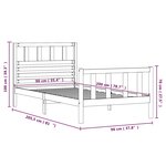 vidaXL Cadre de lit sans matelas bois massif 90x200 cm