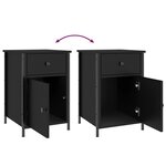 vidaXL Tables de chevet 2 Pièces noir 40x42x60 cm bois d'ingénierie