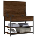 vidaXL Banc à chaussures chêne marron 70x42 5x50 cm bois d'ingénierie