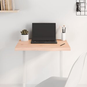 vidaXL Dessus de table 60x50x(2-4) cm bois de chêne massif non traité