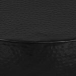 vidaXL Table basse Aluminium martelé 70 x 30 cm Noir