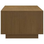 vidaXL Table basse marron miel 110x50x33 5 cm bois de pin massif