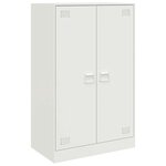 vidaXL Buffet blanc 67x39x107 cm acier