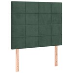 vidaXL Cadre de lit avec tête de lit Vert foncé 90x200 cm Velours