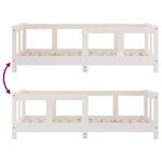 vidaXL Cadre de lit pour enfant blanc 70x140 cm bois de pin massif