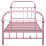 vidaXL Cadre de lit sans matelas rose métal 90x200 cm