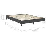vidaXL Sommier à lattes de lit Gris foncé Tissu 180x200 cm