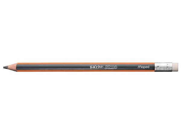 Crayon BLACK'PEPS JUMBO  avec gomme MAPED