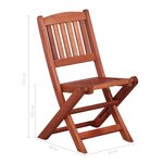 vidaXL Ensemble à manger d'extérieur 4 Pièces pour enfants Eucalyptus