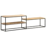 vidaXL Meuble TV 180x30x50 cm Bois de manguier brut