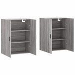 vidaXL Armoires murales 2 Pièces sonoma gris 69 5x34x90 cm