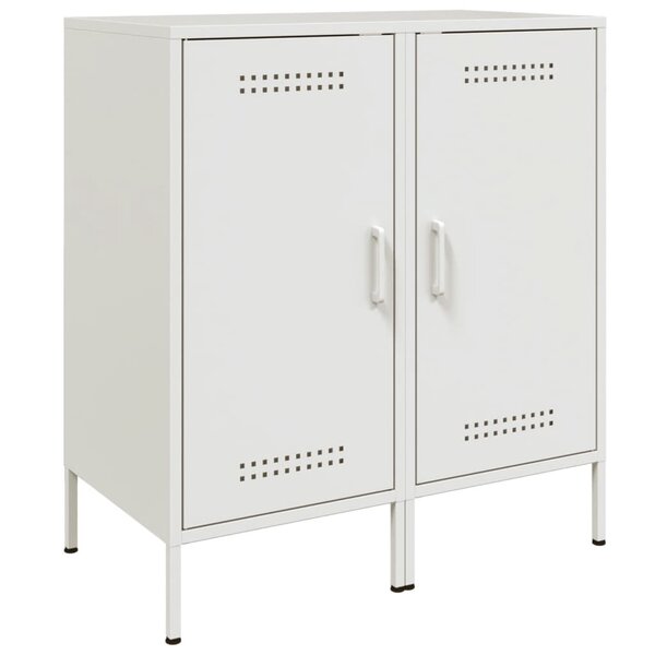 vidaXL Buffets 2 Pièces blanc 36x39x79 cm acier laminé à froid