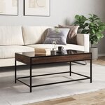 vidaXL Table basse avec LED Infinity chêne marron 90x50x41 cm