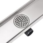 vidaXL Drain de douche linéaire 930x140 mm acier inoxydable