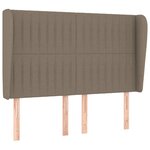 vidaXL Sommier à lattes de lit avec matelas Taupe 140x200 cm Tissu