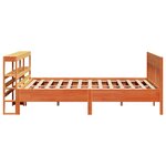 vidaXL Cadre de lit sans matelas cire marron 200x200cm bois pin massif