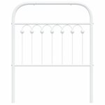 vidaXL Tête de lit métal blanc 80 cm
