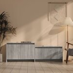 vidaXL Meuble TV Sonoma gris 146 5x35x50 cm Bois d'ingénierie