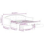vidaXL Lit de jour avec gigogne et tiroirs sans matelas 90x200 cm