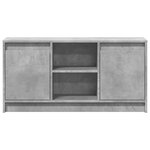 vidaXL Meuble TV avec LED gris béton 100x34x50 cm bois d'ingénierie