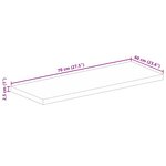 vidaXL Dessus de table 70x60x2 5 cm rectangulaire bois massif manguier
