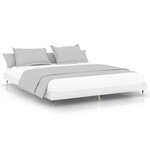 vidaXL Cadre de lit sans matelas blanc 180x200 cm bois d'ingénierie