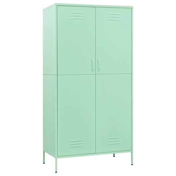 vidaXL Garde-robe Vert menthe 90x50x180 cm Acier