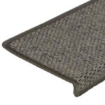 vidaXL Tapis d'escalier autocollants 15 Pièces 65x21x4 cm Gris et beige