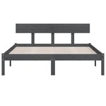 vidaXL Cadre de lit Gris Bois de pin massif 120x200 cm