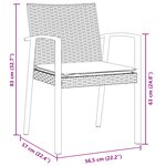 vidaXL Ensemble de salle à manger de jardin 5 pièces avec coussins en poly rotin marron