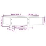vidaXL Table basse Sonoma gris 90x60x31 cm Bois d'ingénierie