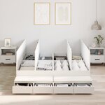 vidaXL Cadre de lit de rangement Blanc 160x200 cm