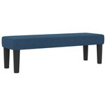 vidaXL Lit à ressort avec matelas et banc bleu 200x200 cm en tissu