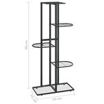 vidaXL Support pour plantes 5 niveaux 43x22x98 cm Noir Métal