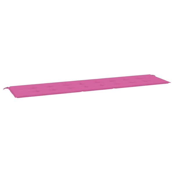 vidaXL Coussin de banc de jardin rose 200x50x4 cm tissu