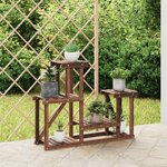 vidaXL Support à fleurs 90x25x73 5 cm bois massif de sapin