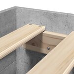 vidaXL Cadre de lit sans matelas gris béton 90x190cm bois d'ingénierie