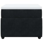 vidaXL Sommier à lattes de lit avec matelas Noir 90x190 cm Velours