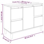 vidaXL Ensemble de meubles de salle de bain 3 Pièces Sonoma gris