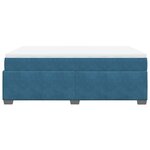 vidaXL Sommier à lattes de lit et matelas Bleu foncé 160x200cm Velours