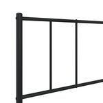 vidaXL Cadre de lit métal avec tête de lit/pied de lit noir 107x203 cm