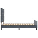 vidaXL Cadre de Lit Gris Foncé 100x200 cm Velours