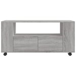 vidaXL Meuble TV sonoma gris 102x34 5x43 cm bois d'ingénierie