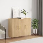 vidaXL Buffet chêne sonoma 90x34x80 cm bois d'ingénierie